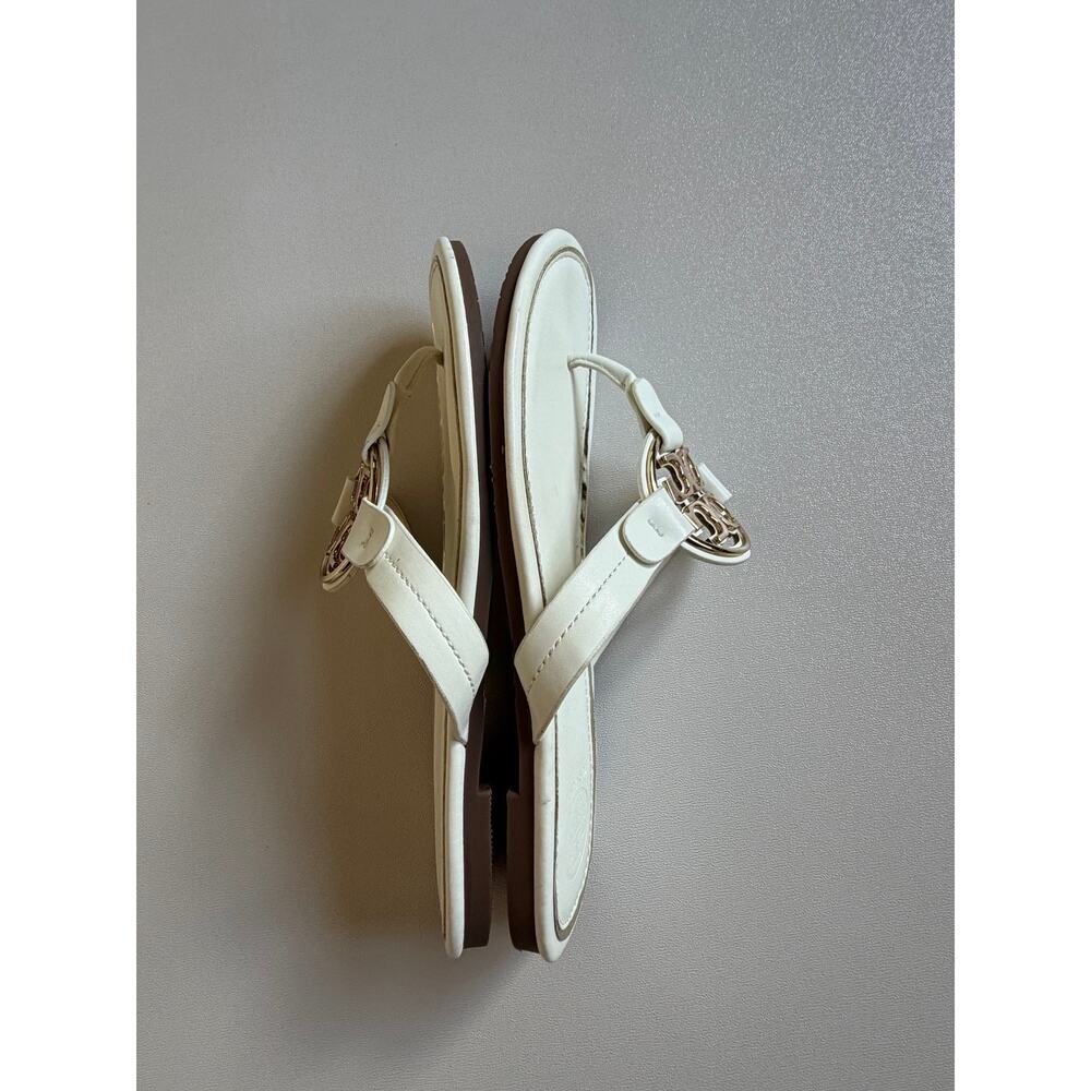 Tory Burch Women's Light Cream / Gold Metal Miller Sandals Size 42/12 - Picture 8 of 11